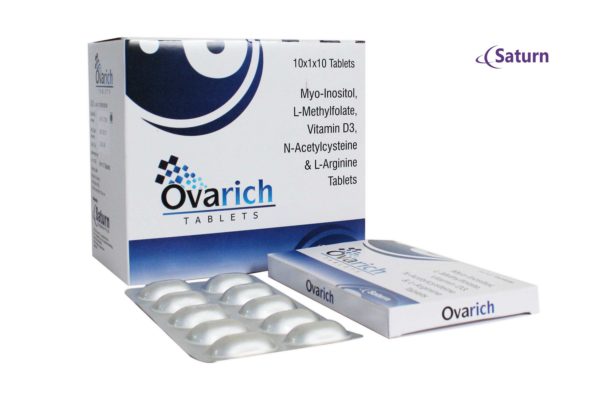 Myo-inositol, L-methylfolate, vitamin D3, N-acetylcysteine, and L-Arginine tablets | OVARICH