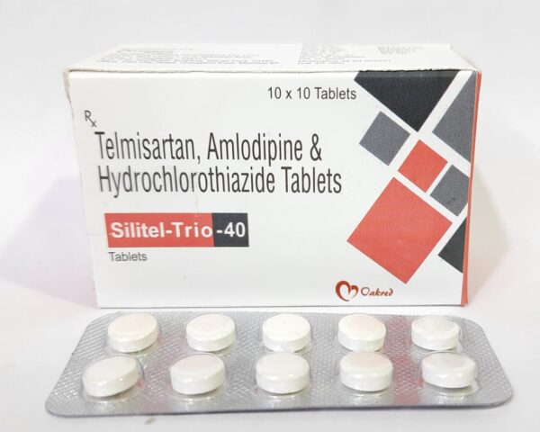 Telmisartan Amlodipine Hydrochlorothiazide Tablets | Silitel-Trio-40