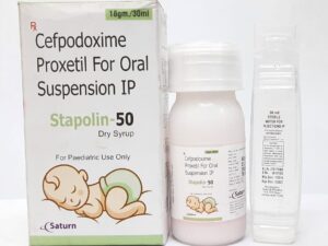Cefpodoxime Proxetil for Oral Suspension IP | Stapolin-50 Dry Syrup