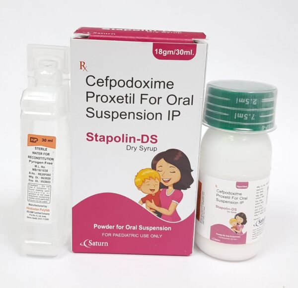 Cefpodoxime Proxetil for Oral Suspension IP | Stapolin-DS Dry Syrup