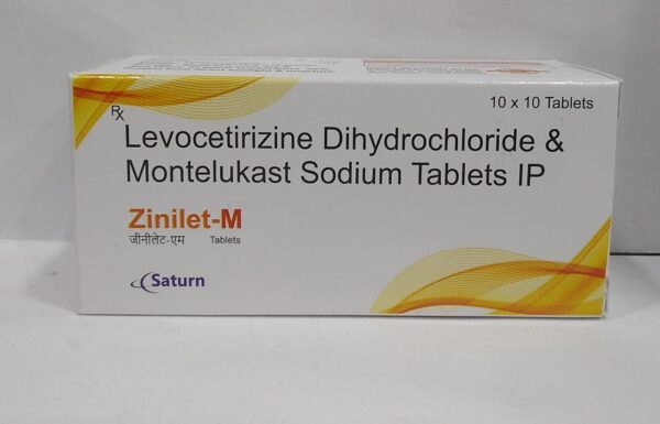 Levocetirizine Dihydrochloride & Montelukast Sodium Tablets IP | Zinilet-M