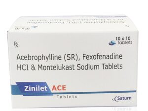 Acebrophylline Montelukast Sodium and Fexofenadine hydrochloride Tablet | Zinilet Ace