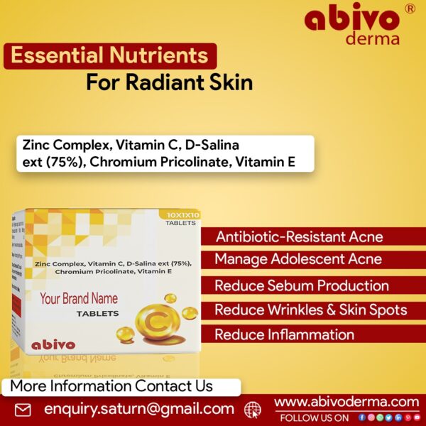 Zinc Complex Vitamin C D-Salina extract (75%) Chromium Picolinate Vitamin E | Mibivo-Z