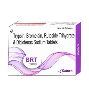 Trypsin Bromelain Rutoside Trihydrate Diclofenac Sodium Tablets | BRT Tablets