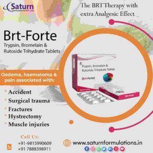 Trypsin Bromelain Rutoside Trihydrate Tablets | Brt-Forte