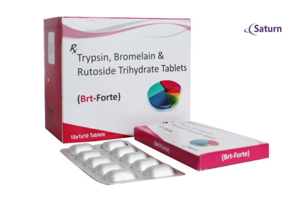 Trypsin Bromelain Rutoside Trihydrate Tablets | Brt-Forte