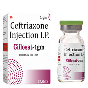 Ceftriaxone Injection I.P. | Ciflosat-1gm