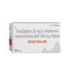 Teneligliptin 20 mg and Metformin Hydrochloride 500 mg Tablets | Ecotin SR