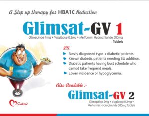 Glimepiride 2mg + Voglibose 0.3mg + Metformin Hydrochloride 500mg Tablets