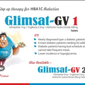 Glimepiride 2mg + Voglibose 0.3mg + Metformin Hydrochloride 500mg Tablets