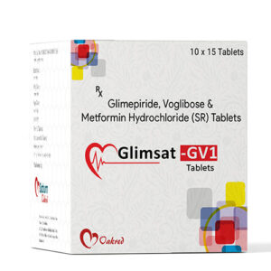 Metformin Hydrochloride Glimepiride and Voglibose Tablets | Glimsat GV1