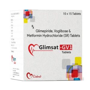 Metformin Hydrochloride Glimepiride and Voglibose Tablets | Glimsat GV1