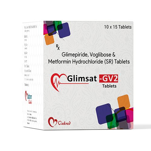 Glimepiride Voglibose Metformin Hydrochloride Tablets | Glimsat GV2