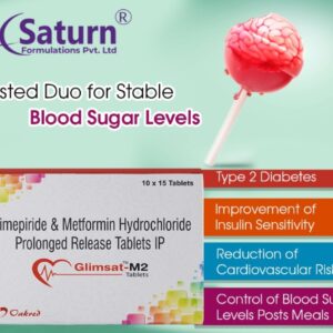 Metformin Hydrochloride Prolonged Release Glimepiride Tablets | Glimsat M2