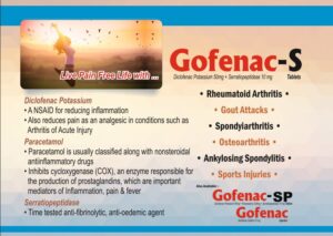 Diclofenac Potassium Serratiopeptidase Tablets | Gofenac-S Tablets