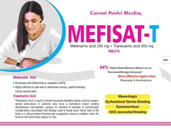 Tranexamic Acid and Mefenamic Acid Tablets | Mefisat-T