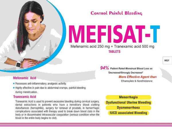 Tranexamic Acid and Mefenamic Acid Tablets | Mefisat-T