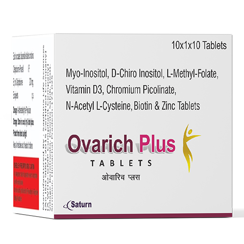 Myo-Inositol D-Chiro Inositol N-Acetylcysteine Chromium Picolinate Vitamin D3 Tablets | Ovarich Plus