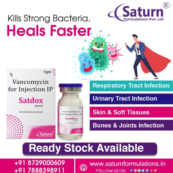 Vancomycin for Injection IP | Satdox Injection