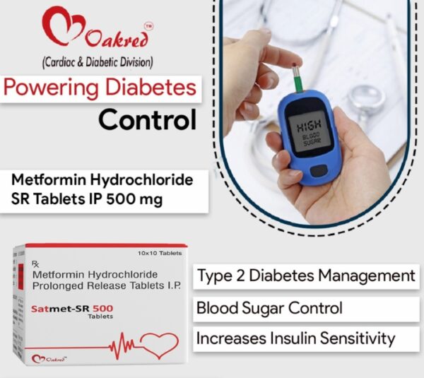 Metformin Hydrochloride Tablets IP 500mg | Satmet-SR 500 Metformin Hydrochloride Tablets IP 500mg | Satmet-SR 500