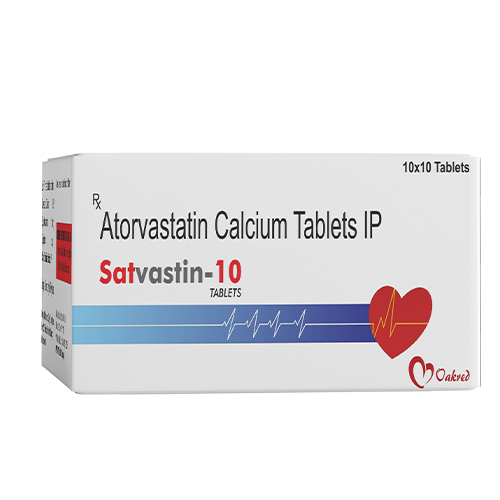 Atorvastatin Calcium 10mg Tablets | Satvastin-10