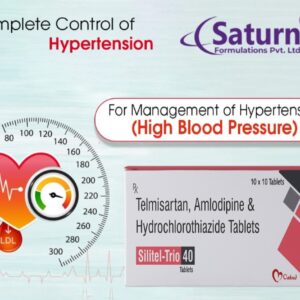 Telmisartan Amlodipine Hydrochlorothiazide Tablets | Silitel Trio 40