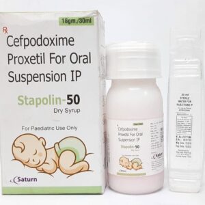 Cefpodoxime Proxetil for Oral Suspension IP | Stapolin-50 Dry Syrup