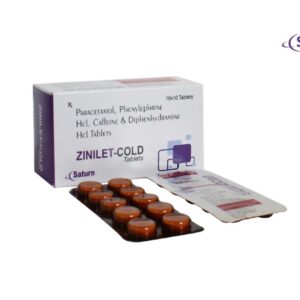 Paracetamol Phenylephrine HCl Caffeine Diphenhydramine HCl Tablets | Zinilet-Cold