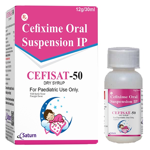 Cefixime Oral Suspension IP | Cefisat 50 Dry Syrup