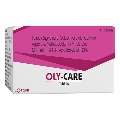 Ferrous Bisglycinate Folic Acid Zinc Bisglycinate Methylcobalamin Tablets | Olycare