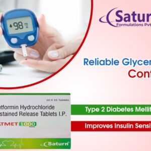 Metformin Hydrochloride Sustained Release Tablet | Satmet 1000 Tablet