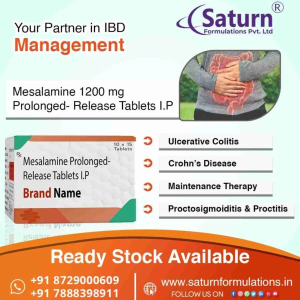 Mesalamine Prolonged Release Tablet | Saturn Formulations