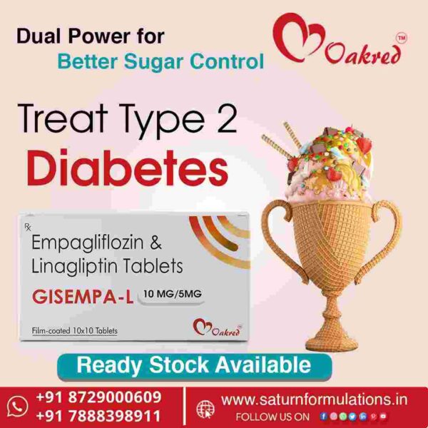 Empagliflozin 10 Mg and Linagliptin 5 Mg Tablet | Gisempa-L