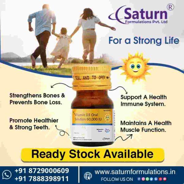 Vitamin D3 Oral Solution 60000 IU | Sat-D3 Nano Shot