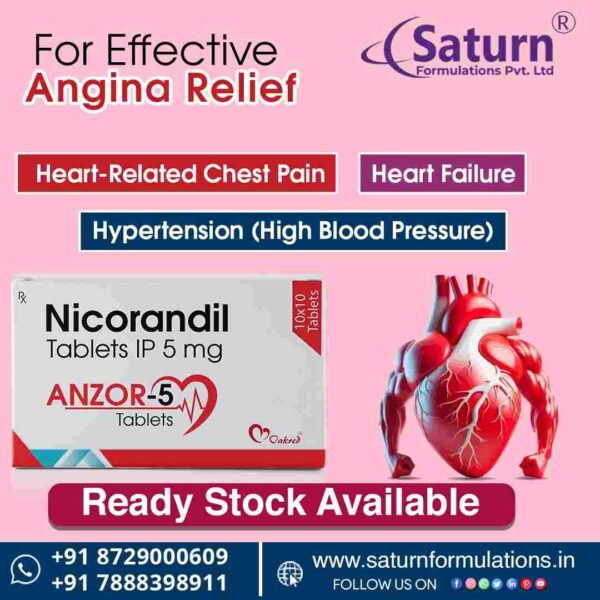 Nicorandil 5 Mg Tablet | Anzor-5