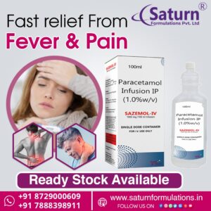 Paracetamol Infusion IP (1.0%w/v) | Sazemol-IV