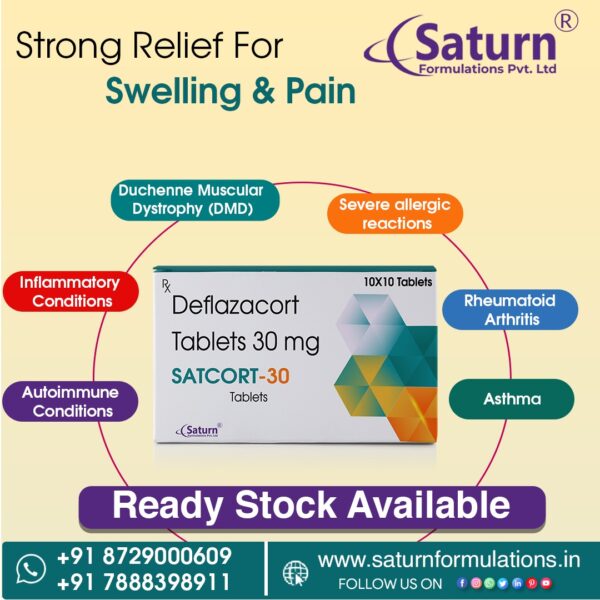 Deflazacort Tablets 30 Mg | Satcort-30