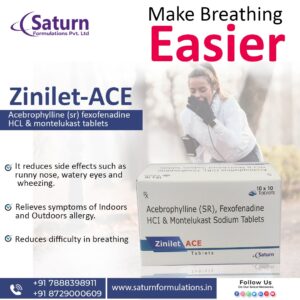 Acebrophylline Fexofenadine HCL Montelukast Sodium Tablet | Zinilet ACE