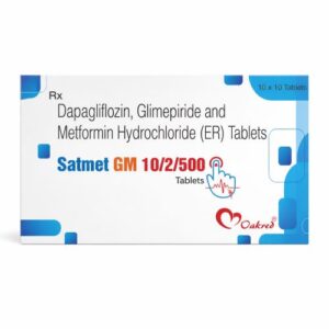 Glimepiride Dapagliflozin Metformin Tablets | Satmet GM-10/2/500