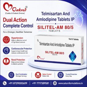 Telmisartan 80 Mg Amlodipine 5 Mg Tablets | Silitel-AM 80/5